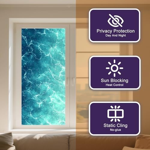 IVN Stained Glass Window Film 17.7x39.3 inch Decorative Window Privacy Film - Image 2