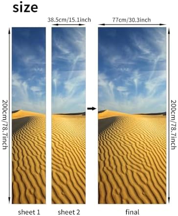 KACOLOR 3D Door Stickers Murals Peel and Stick Removable Door Decals Wallpaper for Home Office Bedroom Living Room Wall Decoration 30.3"W x 78.7"H, SP-F24054 - Image 7
