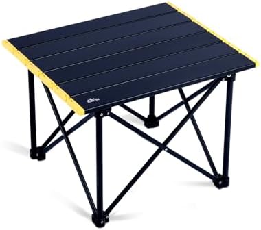 iClimb Ultralight Compact Camping Folding Table (Reinforced Black - S) by iClimb