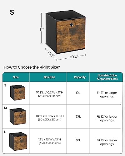 SONGMICS Storage Cubes, Set of 6, 11-Inch Foldable Closet Organizers - Image 4