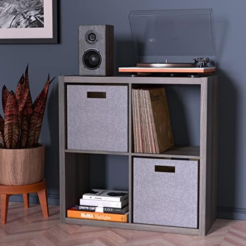 ClosetMaid 4-Cube Decorative Open Back Storage Organizer, Graphite Gray - Image 5
