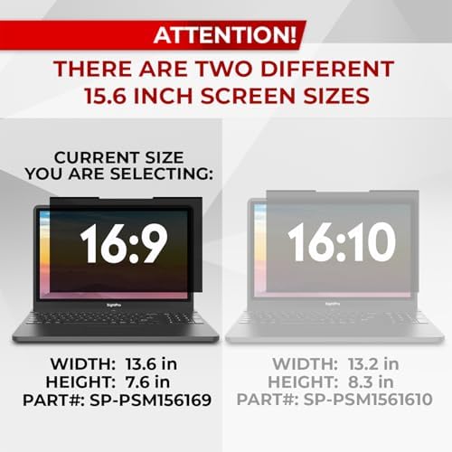 SightPro Magnetic Laptop Privacy Screen 15.6 Inch 16:9 - Patented Removable Laptop Privacy Filter Shield and Protector - Image 3