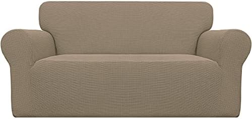 Easy-Going Stretch Loveseat Couch Covers Washable Natural by Easy-Going