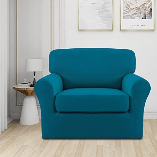 Easy-Going 2 Pieces Stretch Sofa Slipcover for Armchair Washable - Image 2