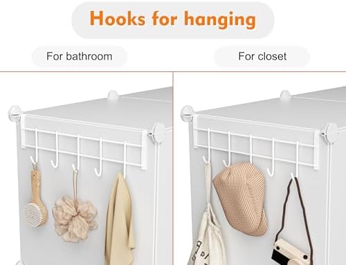 Stackable Closet Organizers and Storage 6 Cube Storage Organizer Closet Organizer for Bathroom Closet Storage for Wardrobe - Image 6
