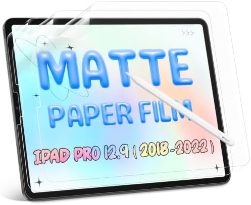 3 Pack Paper Screen Protector for iPad Pro 12.9-Inch (2022/2021/2020/2018) by Protescreen