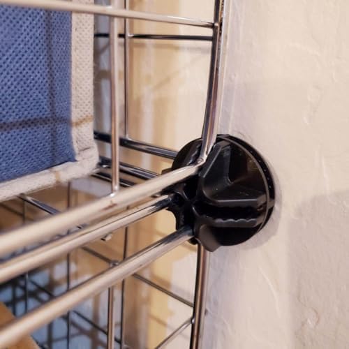 16 Pieces Cube Connectors Plastic Storage Cubes Connectors Wire Cube Connector Plastic Organizer for Closet Grid Modular Shelving Connector DIY Shelves Accessories Cubes Storage Unit for Mesh (Black) - Image 2