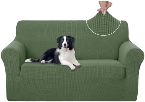 U-NICE HOME Loveseat Cover Stretch Couch Cover Sofa Slipcover, Loden Frost by U-NICEHOME