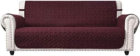 Ameritex Couch Sofa Slipcover 100% Waterproof Nonslip Quilted Furniture Protector Slipcover for Dogs, Children, Pets Sofa Slipcover Machine Washable (Burgundy, 78'') by Ameritex