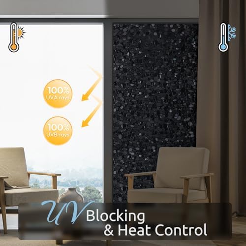rabbitgoo Total Blackout Window Privacy Film, Black 35.4" x 78.7" - Image 4
