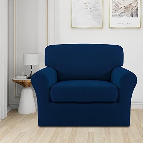 Easy-Going 2 Pieces Stretch Sofa Slipcover for Armchair Washable - Image 2