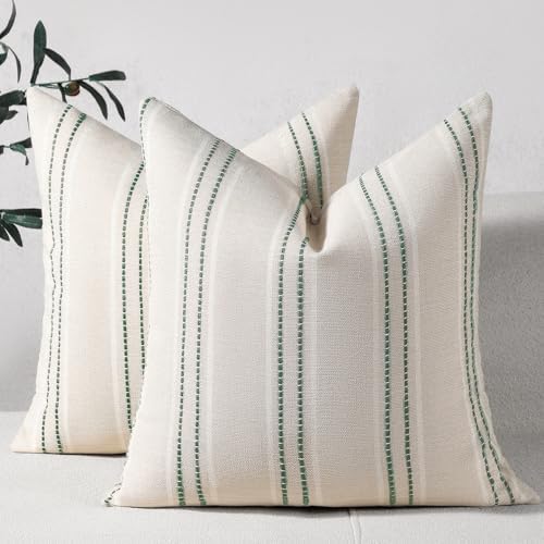 Hckot Spring Throw Pillow Covers 22x22 Set of 2 Green Pillow Covers by Hckot