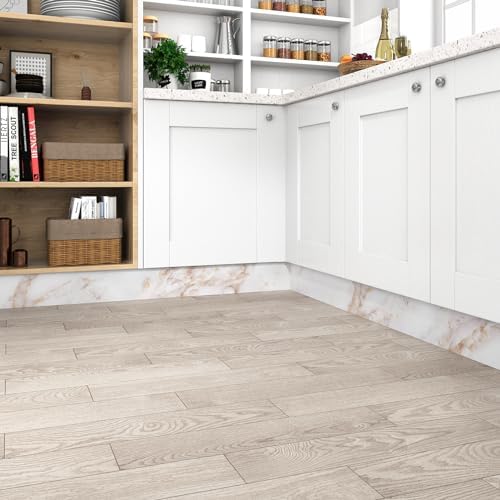 Wallercity Marble White/Gold Peel and Stick Wallpaper Borders Vinyl Waterproof Wallpaper Border Stickers Mirror Frame Wall Decor Self Adhesive Kitchen Backsplash Tiles Stickers Bath Skirting Lines - Image 3