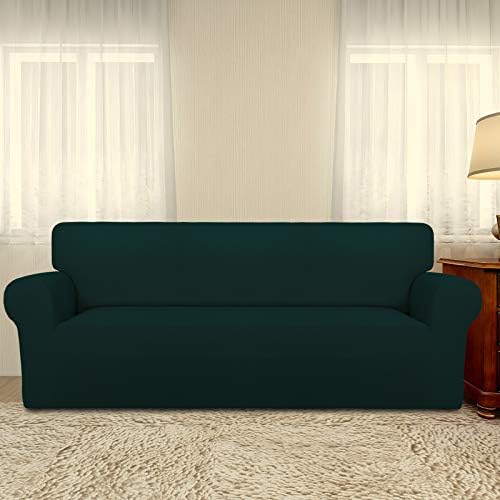 PureFit Stretch Couch Covers for Sofa Large Sofa Slipcovers Deep Teal - Image 2