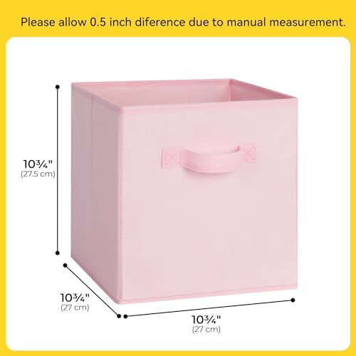 Cupic Cupid 10-Pack 11x11 Storage Cubes, Cube Organizer Bins, Pink Gradient - Image 2