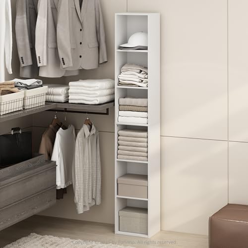 Furinno Cubicle 6-Tier Closet Organizers and Storage, Closet Organizer, Open Shelf Closet Storage, for Wardrobe, Bedroom, Living Room, White by Furinno-FitsYourSpaceFitsYourBudget