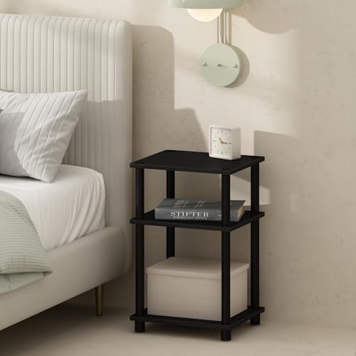 Furinno JUST Set of 2 Toolless 3-Tier Night Stand, Americano - Image 4