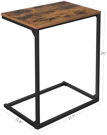 VASAGLE C Shape End Table for Couch or Sofa, Industrial Small Side Table - Image 3