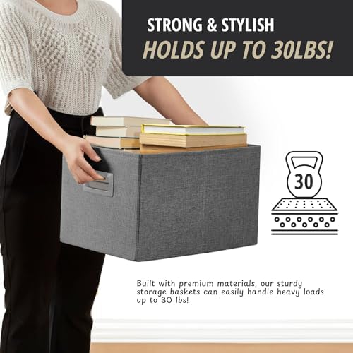 DECOMOMO Storage Bins for Shelves, 3x Tougher Storage Baskets - Image 3