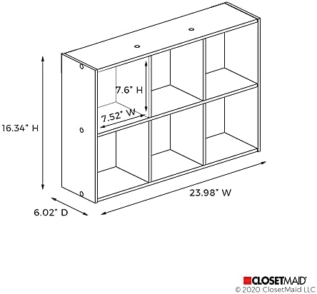 ClosetMaid Mini 6-Cube Desktop or Wall Mount Organizer, Weathered Teak - Image 5