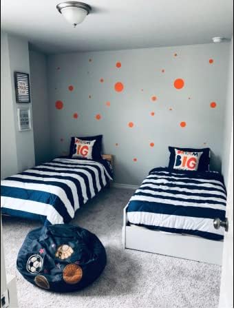 Polka Dot Wall Stickers, Wall Decor Dots for Bedroom Kids Room Birthday Gift (Orange) - Image 5