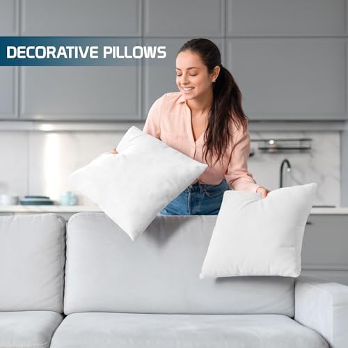 Utopia Bedding Throw Pillows, Decorative 17x17 Pillow Inserts, Set of 4 - Image 3