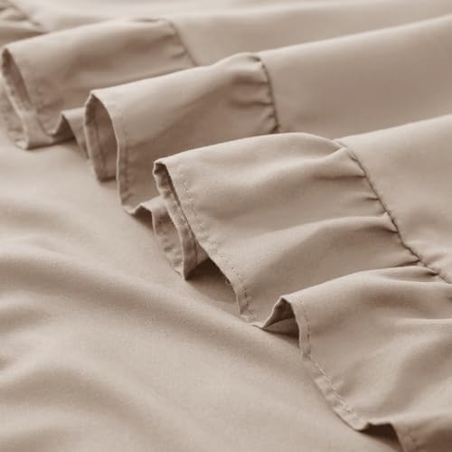 KKJIAF 2 Pack Ruffle Pillow Cases 20x20 Inches, Khaki - Image 7