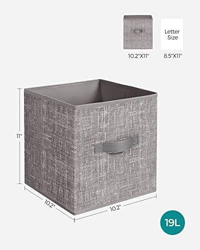 SONGMICS Storage Cubes, Set of 6, 11-Inch Foldable Closet Organizers - Image 3