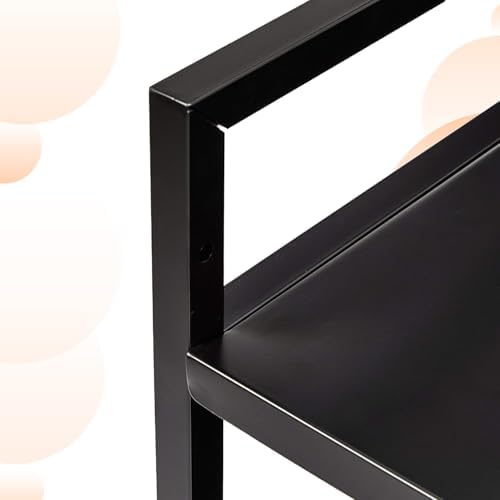 Amazon Basics 3-Tier Metal Rolling Utility Cart, Storage Organizer, Multifunctional Storage, Mobile Shelving, Black - Image 4