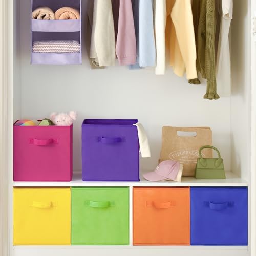 GRANNY SAYS 13x13 Storage Cubes, Cube Storage Organizers, Rainbow, 6-Pack - Image 4
