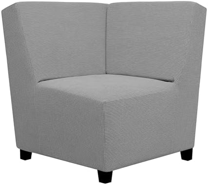 Easy-Going Stretch Soft Sectional Corner Sofa Couch Slipcover Light Gray by Easy-Going
