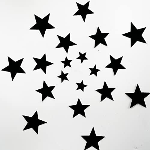 40Pcs Black Stars Acrylic Mirror Wall Stickers with Adhesive Art Decal Satin Paper Baby Kids Bedroom Home DIY Decor Removable Stickers (Black Stars) - Image 3
