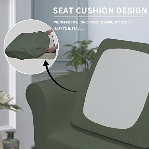 Easy-Going 2 Pieces Stretch Sofa Slipcover for Armchair Washable - Image 3