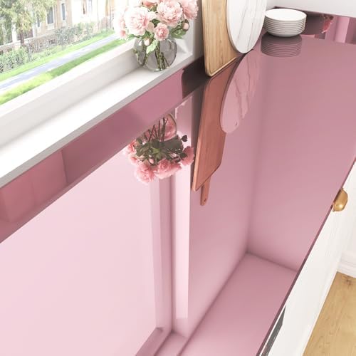 WESTICK Rose Gold Permanent Vinyl Glossy Mirror Contact Paper Peel and Stick Mirror Wallpaper Self Adhesive Reflective Metallic Vinyl Roll for Fridge Wrap DIY Home Decor Craft Shelf Liner 15.8” x 80” - Image 4