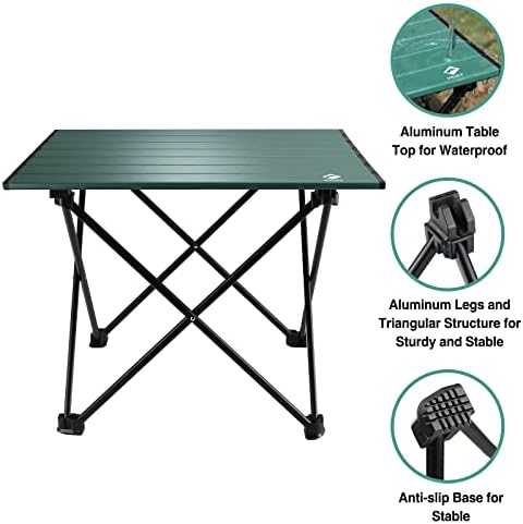 VILLEY Portable Camping Side Table, Ultralight Aluminum Folding Beach Table - Image 5