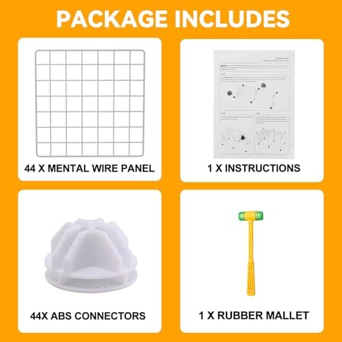HUBSON Wire Cube Storage Organizer, Book/Toy/Craft/Potted Plants and petCloset Organizers and Storage Shelves, 12-Cube Freely Combinable Metal Grids Storage Shelf, White Iron - Image 5
