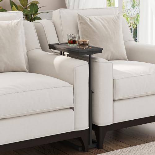 TUTOTAK End Table with Charging Station, Side Table, Tall Couch Table - Image 7