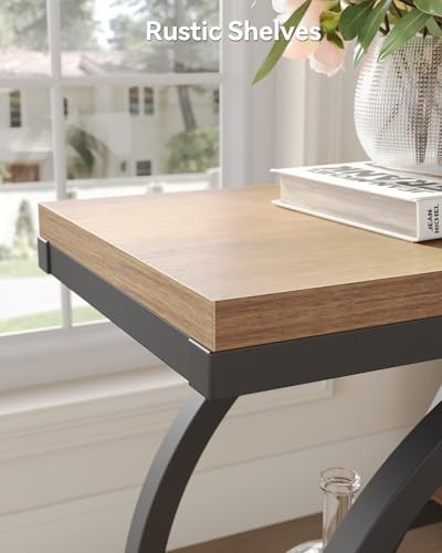 End Table, Narrow Side Table with 4-Tier Large Storage Space, Modern Bedside Table for Living Room, Home Office, Bedroom, Natural - Image 5