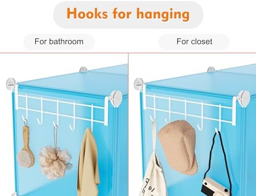 Portable Closet 6 Cube Closet Organizer and Storage Shelf Bookcase with Metal Hammer, Organizer Cabinet for Kids, Bedroom, Bathroom - Image 5