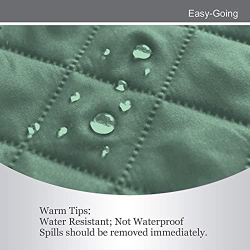 Easy-Going Oversized Chair Sofa Slipcover Reversible Sofa Cover Water Resistant Couch Cover Furniture Protector Cover with Elastic Straps for Pets Dog (Oversized Chair, Cyan/Ivory) - Image 4