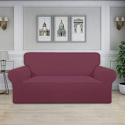 Easy-Going Stretch Oversized Loveseat Couch Covers Washable ASH Rose - Image 2