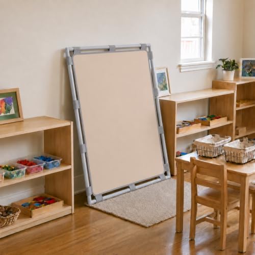 Children's Factory Room Divider Panel, Kids Big Screen PlayPanel, Classroom Privacy Divider, Lightweight & Easy to Set Up, Sand by ChildrensFactory