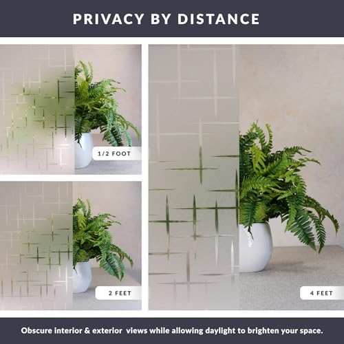 Retro Frost Light Effects Window Privacy Film by Artscape - Decorative Frosted Glass Design, Static Cling, Blocks Views, Not Light, UV Protection, Durable in Heat, Cold, and Humidity - 23.62 x 72 Inch - Image 4