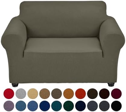 Joccun Stretch Chair Couch Cover,1-Piece Sofa Slipcover Spandex Sofa Covers with Elastic Bottom,Washable Furniture Protector for Dogs, Cats, Kids (Armchair,Fossil) by Joccun
