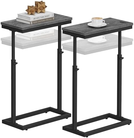 TUTOTAK End Table, Side Table, Tall Couch Table, Sofa Table, Set of 2 by ChoosetutotakFurnitureBuildYourCozyHome
