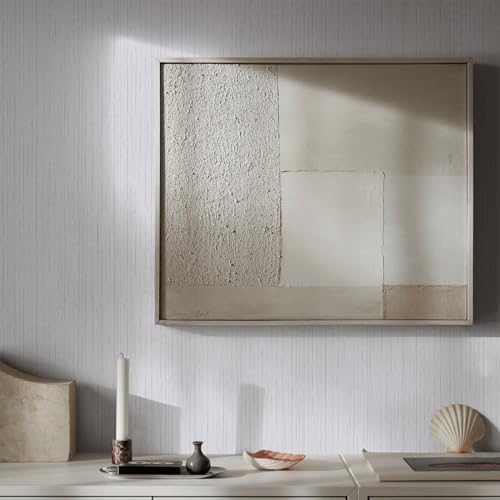 White Grasscloth Peel and Stick Wallpaper Texture Contact Paper A Set of 15.7" X 480" Self-Adhesive Linen Removable Wallpaper Cabinets Counter Top Liners - Image 4