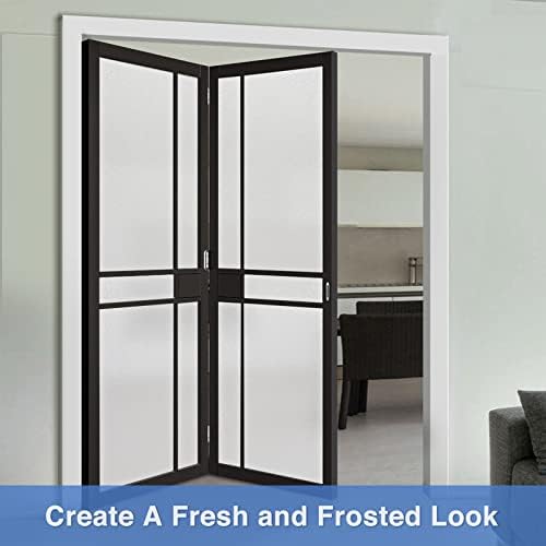 Volcanics Frosted Glass Window Privacy Film with Installation Tools, Removable Static Cling Bathroom Window Film, Heat Control UV Blocking, Peep-Proof, Ideal for Home Office 35.4 x 118 Inches - Image 3