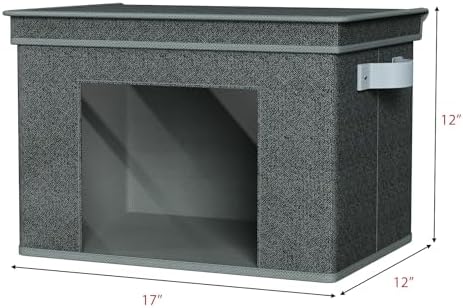 Univivi Fabric Storage Bins with Lids for Closet, 4 Pack, Black - Image 2