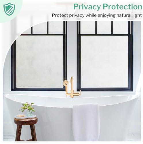 DOWELL Frosted Glass Window Privacy Film, Privacy Window Covering Pure - Image 2