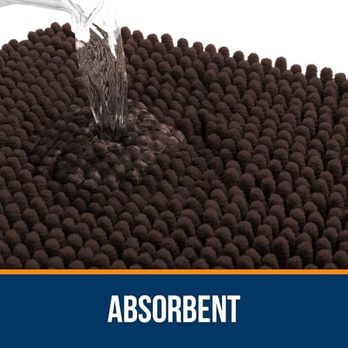 OLANLY Bathroom Rugs 32x20, Extra Soft Absorbent Chenille Bath Rugs - Image 4